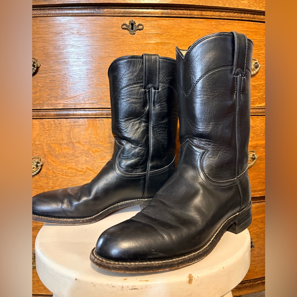 Justin Cora L3703 Vintage Black Roper Boots Women’s 7.5 B